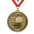 Logotipo personalizado metal medalha de ouro basquete esporte